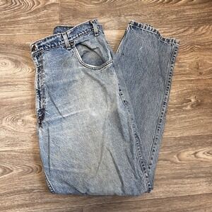 Vintage Levi's 545 Loose Fit Denim Jeans Light Wash‎ Distressed Size 42x32